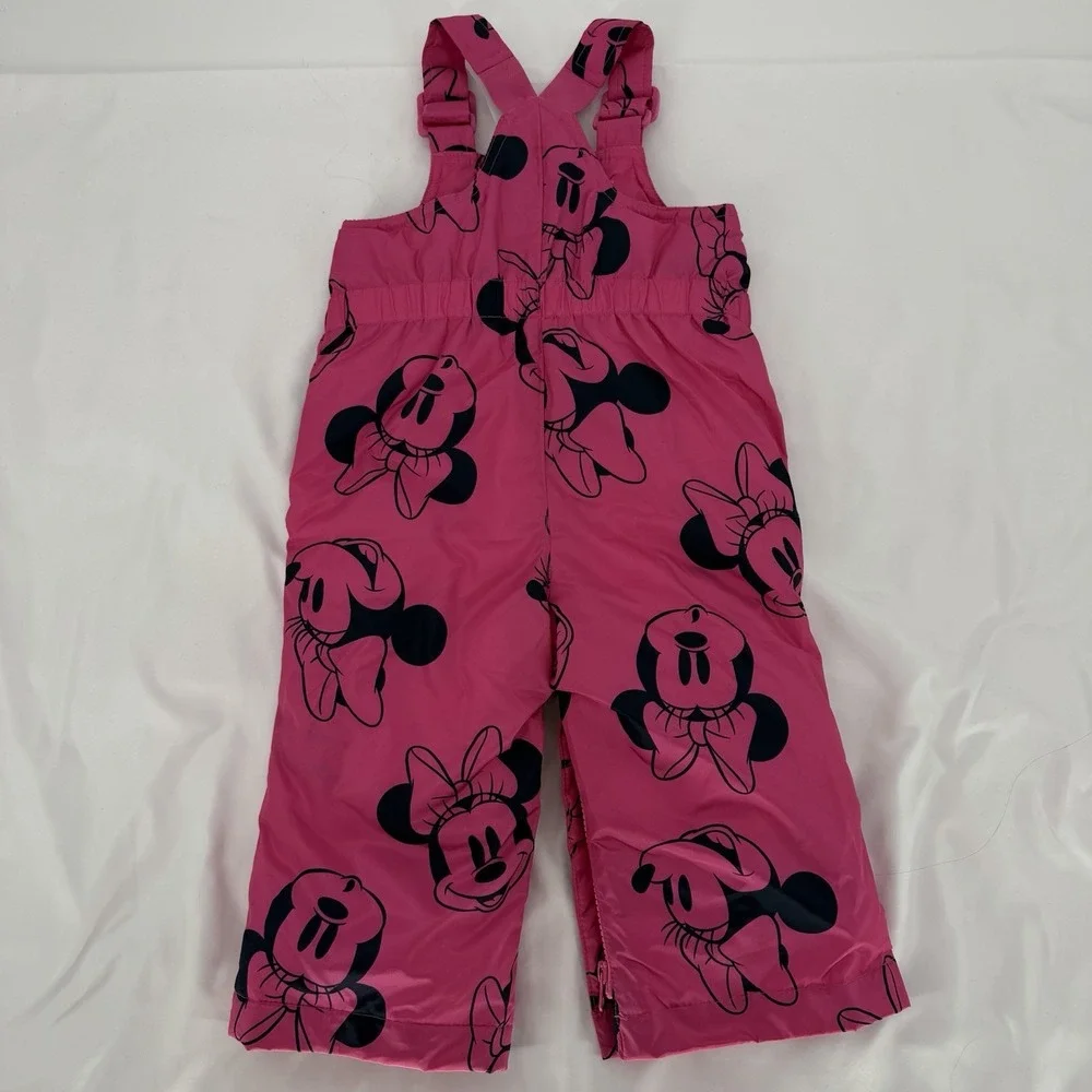 Disney Baby Gap 12-18M‎ Minnie Mouse Snow Suit Water Resistant Fleece Lined Pink
